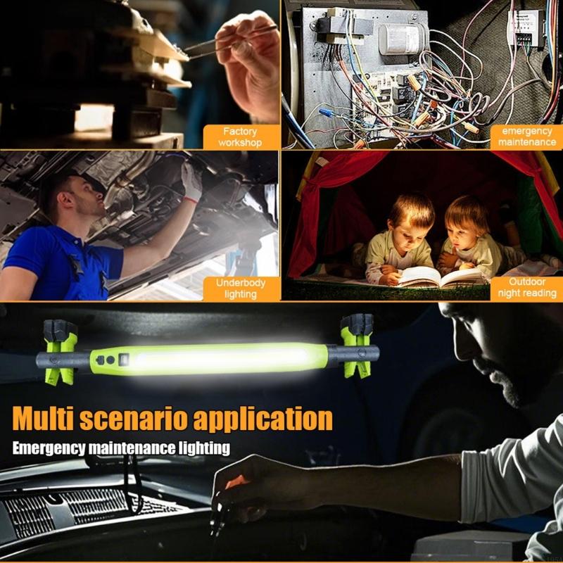 Powerful LED Portable Flashlight with 360 Degree Rotation Magnetic Attachment IP44 Waterproof for Mechanics and Outdoor