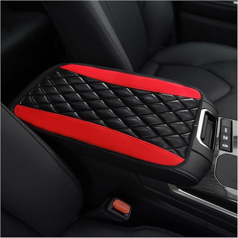 Car Center Console Cushion Pad, PU Leather Waterproof Auto Armrest Box Cover Protector, Comfortable Armrest Seat Box Cover Mat, Universal Car