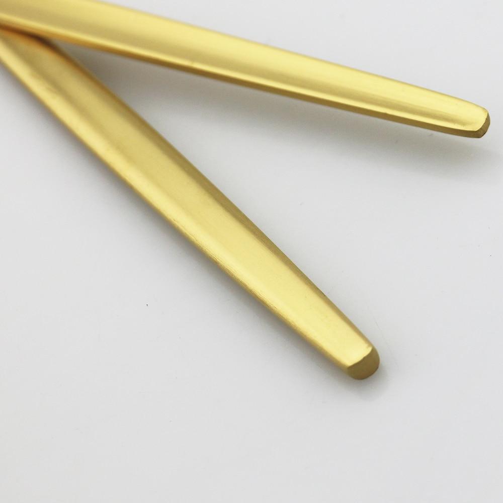 Золотий матовий посуд Столовий посуд Набір столових приборів Столовий набір з нержавіючої сталі Ніж Виделка Ложка Набір столового посуду Кухонні аксесуари