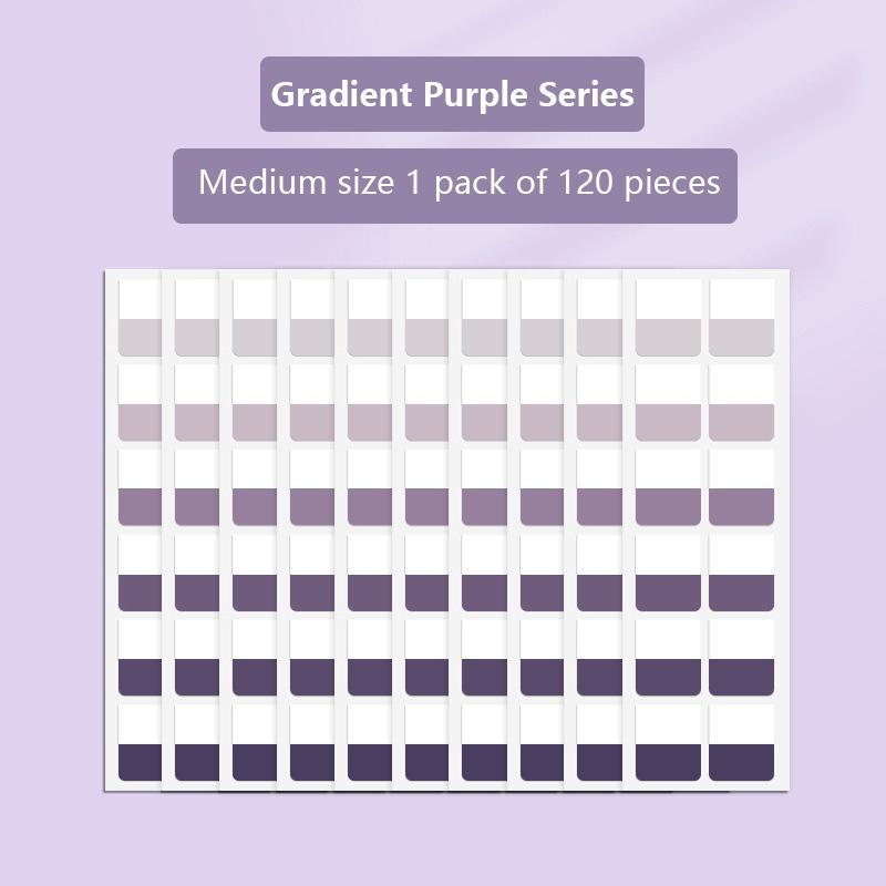 

120Sheets Creative Gradient Color Category Index Sticky Note Student Simplicity Stationery Memo Pad Cute School Supplies
