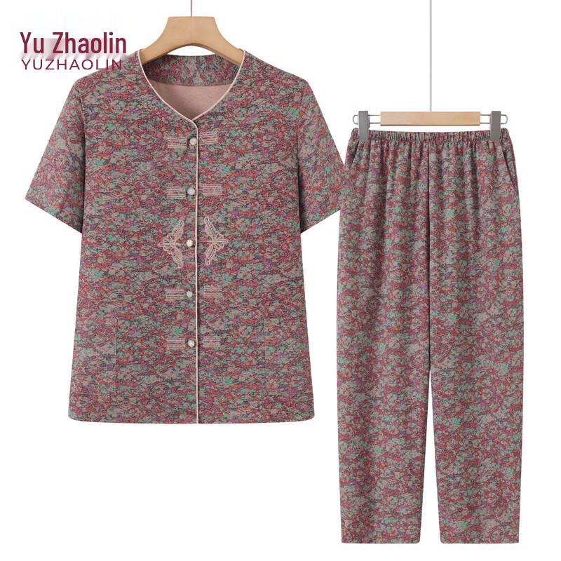 Yuzhaolin Women s Floral Summer Two-Piece Set 2XL