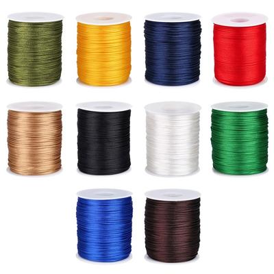 100M Satin Cord 1.5mm Color Ropes New Silk Thread