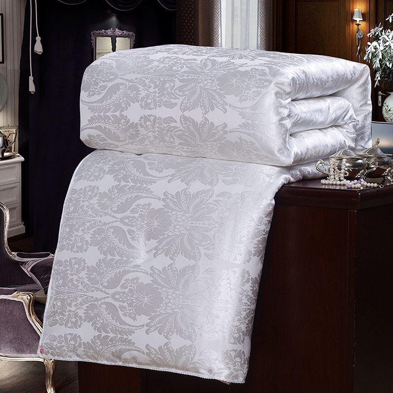 New Natural/Mulberry Luxury Silk Comforter Hand-made Twin Queen King Full Size Blanket Quilt Jacquard Bedding In Filler