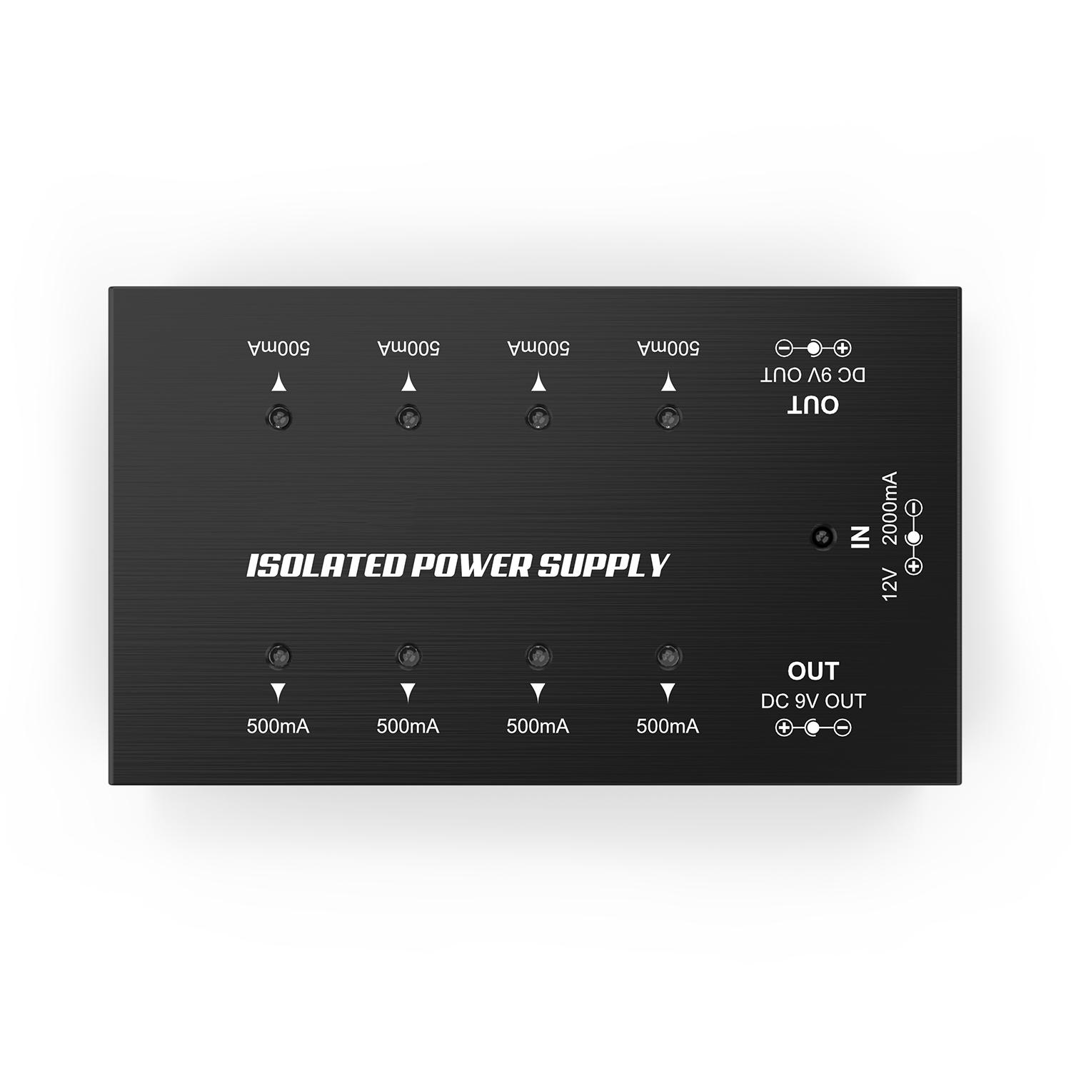 

Компактний блок живлення гітарних ефектів 8 ізольованих виходів постійного струму для 9 В/18 В гітарних ефектів US Plug чорний