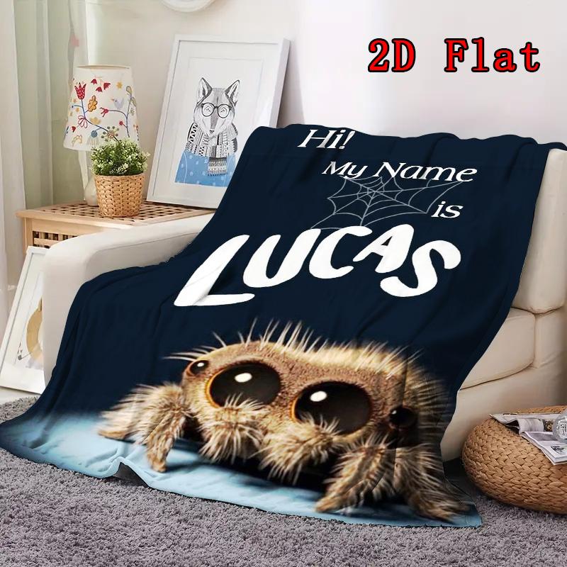 Lucas the Spider 2D Flat Pattern Flannel Blanket High quality All Seasons Warmth and Comfort Perfect for Christmas Gifts.SMT0917409