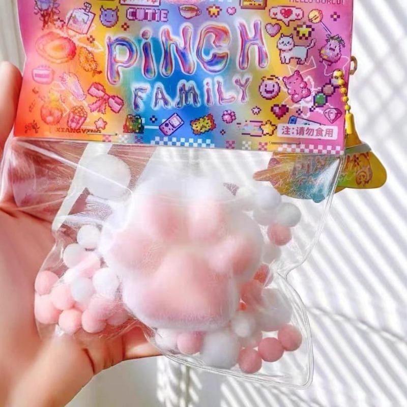 New Cat Paw Decompression Toys Kawaii Cartoon Antistress Squishy Stress Relief Slow Rising Toys For Adult Kids Stretch Toys