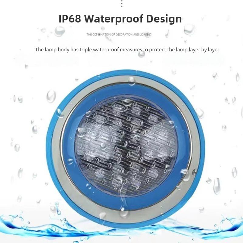 Wall Mounted Remote Control Lighting Lamp Pool Landscape Decorative Light Colorful LED Swimming Pool Light