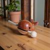 Whale Wooden Fish Toy With Mallet Stress Relief Animal Meditation Temple Block