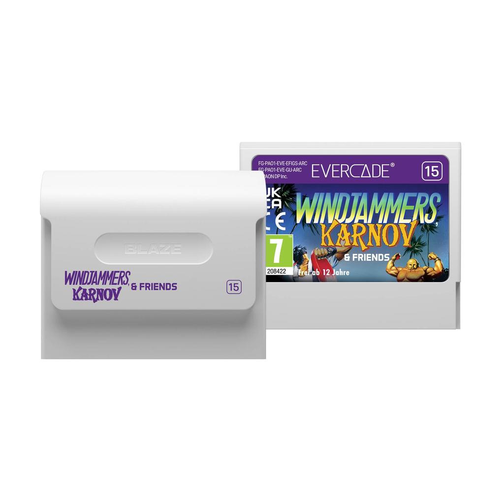 Windjammers, Karnov & Friends Arcade 1 - Evercade Cartridge (5 Games)
