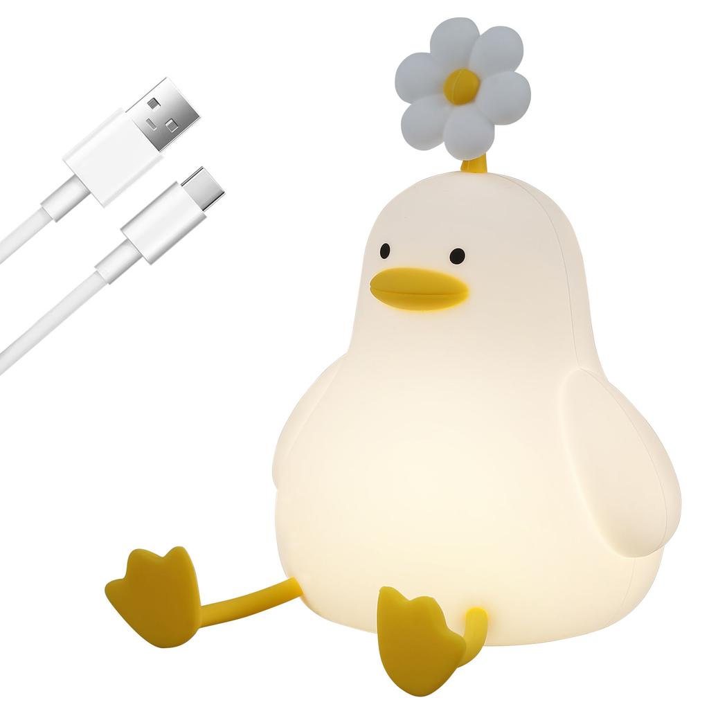 Cute Fox/Duck/Peach Butt Night Light Ornaments LED Squishy Novelty Animal Night Lamp for Bedroom Children's Room Decor Xmas Gift