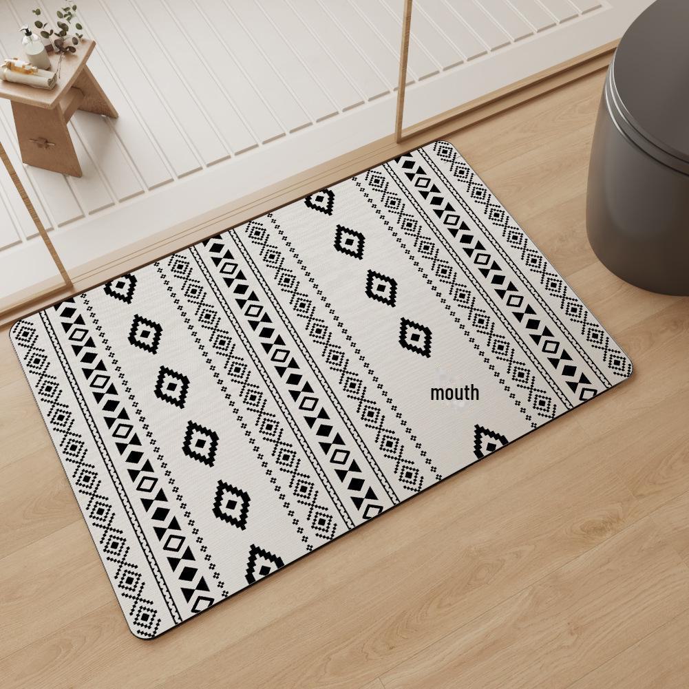 Covorașe de baie și ușă marocane, antiderapante, cu uscare rapidă