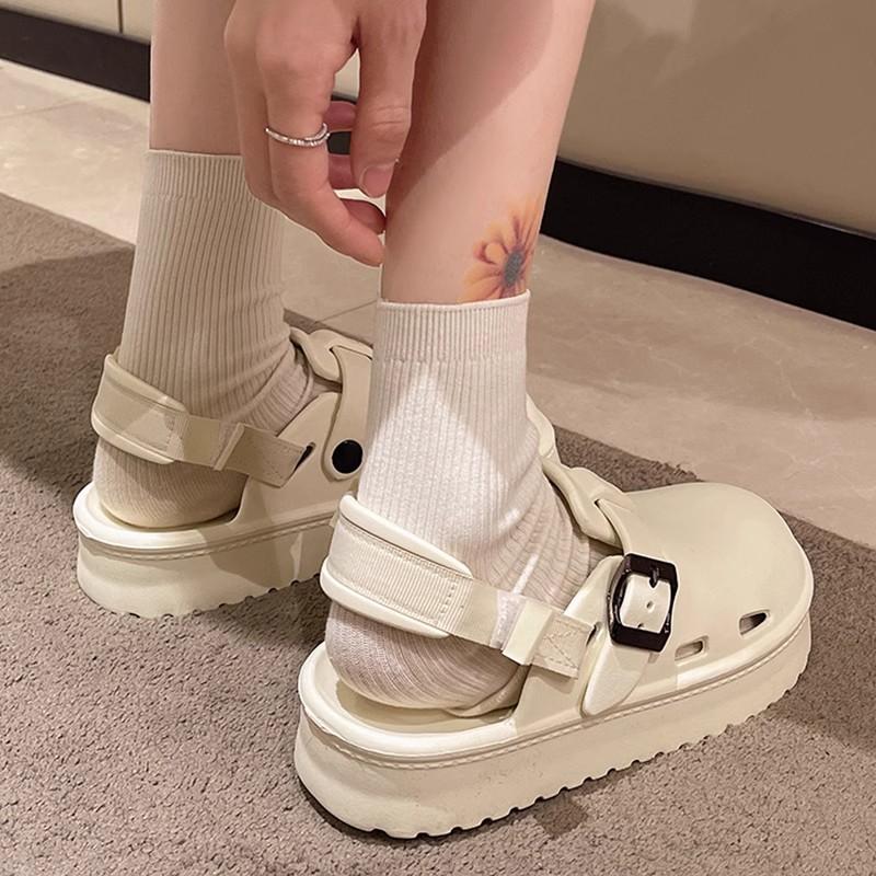 Sandale Saboți cu Platformă pentru Femei Modă 2025 Vară Curea la Spate Eva Sandale de Plajă pentru Femei Anti-Alunecare Talpă Moale Sandale de Grădină