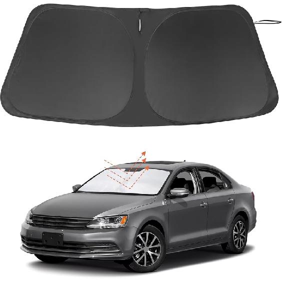 TINGLU Sun Shade For Tesla Model X Tesla X 2016-2024 2025 Accessories Windshield Sun Shade Window Shade UV Rays Protection Sun Visor Cover With