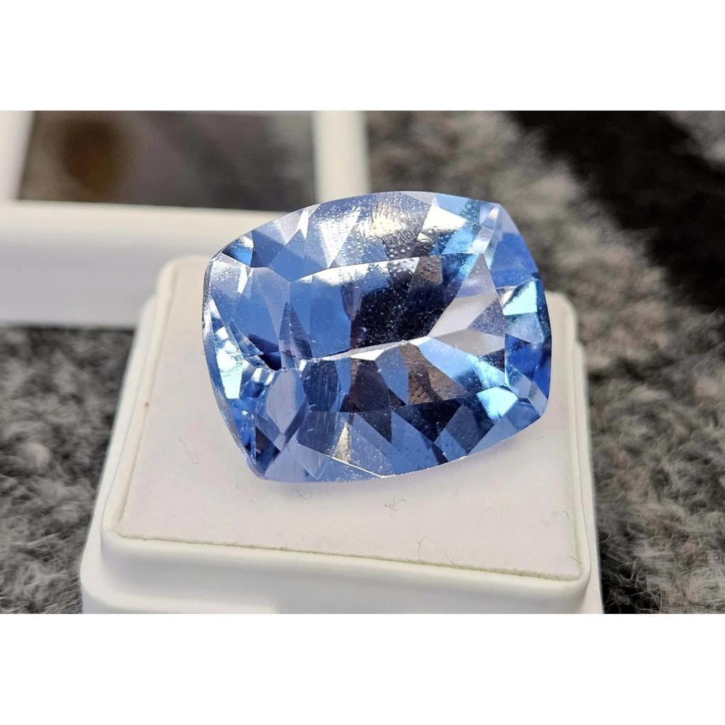 Natural Aquamarine Blue Cushion Cut 33-34 Ct Stunning Certified Loose Gemstone