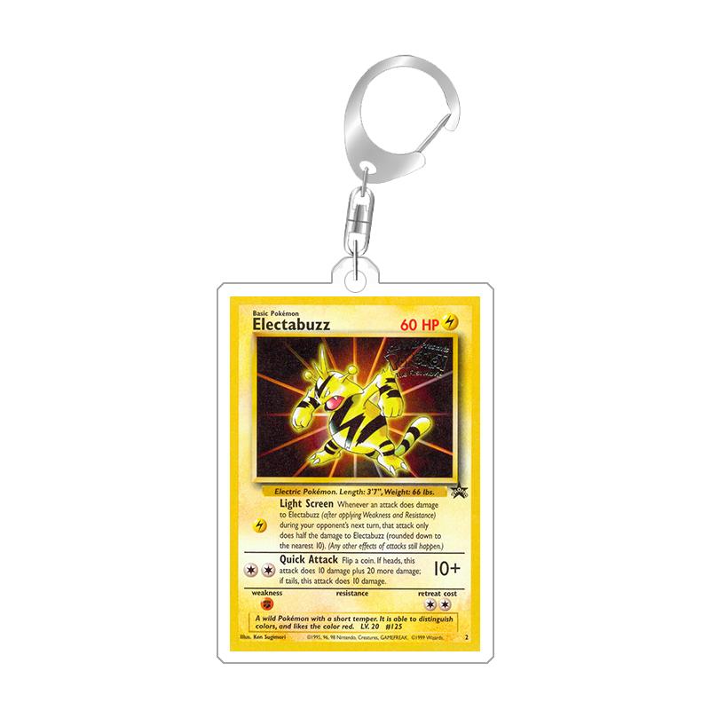 For Pokemon Elf Qikchu Dark Charmeleo Arcanine Beedrill Original Acrylic Selfmade Cartoon Anime Keychain Pendant Toy Gift 5cm
