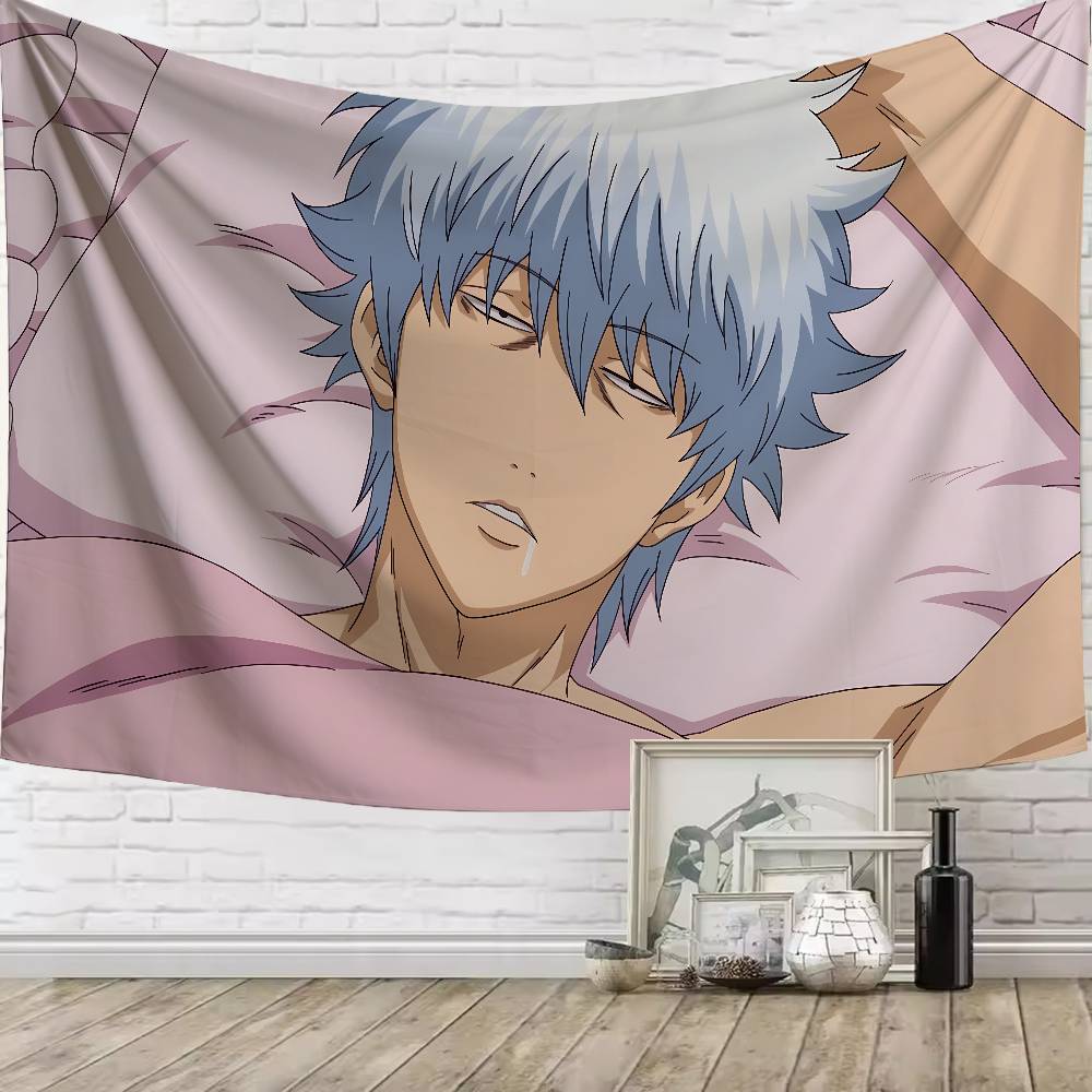 Large Cool GGintokiS Sakata Funny Popular Anime Popular Room Decoration Wall Tapestry Art Room Home Decor Wall Art Decor