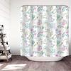 Blue Dandelion Shower Curtain, Elegant & Anti-Fog, Machine Washable Polyester, Pink & Yellow Accents,Modern Bath Decor