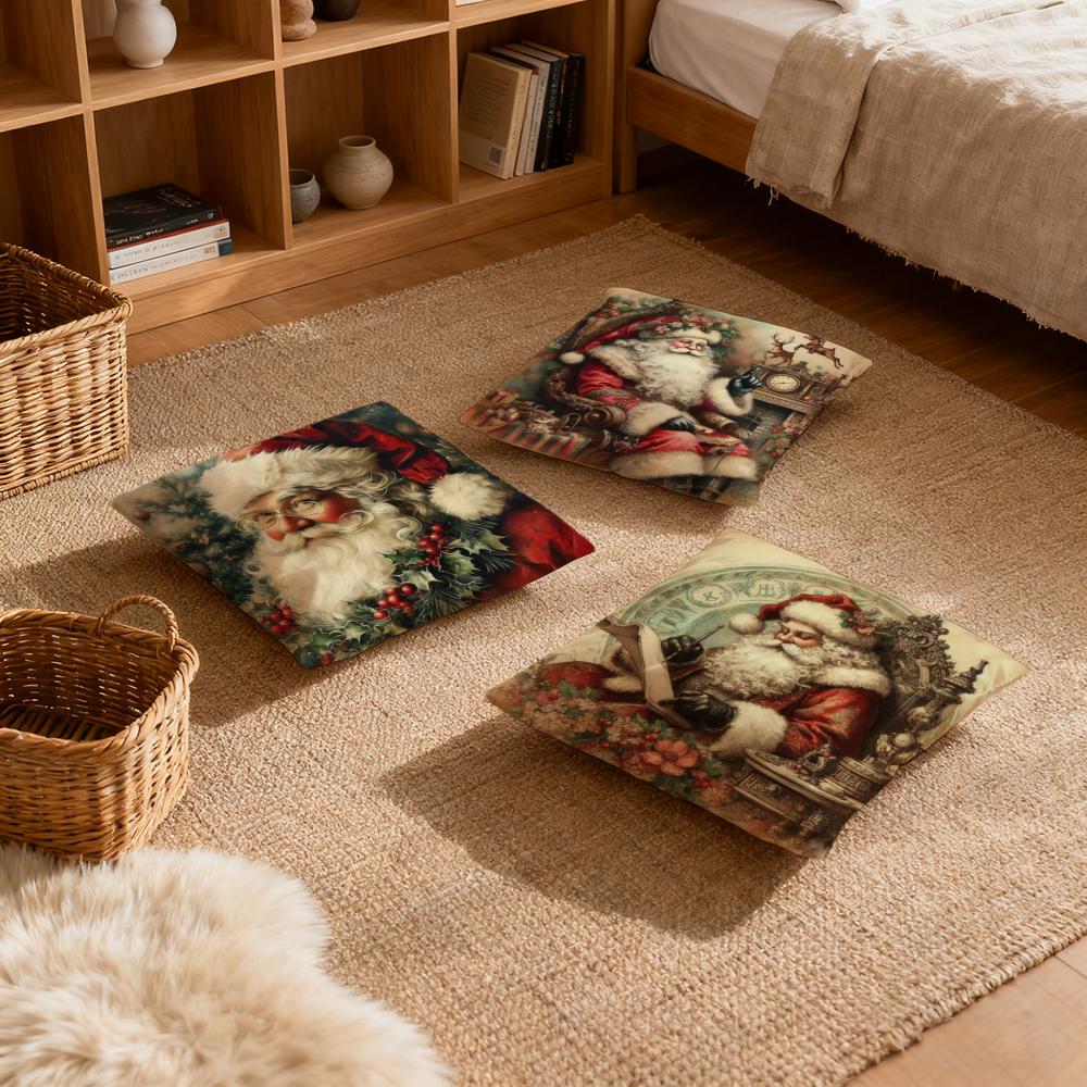 Kissenbezug luxuriös Heimbüro, Sofa dekorativ Mehrgrößen Autositzkissen, Kissenbezüge Weihnachtsmann Weihnachten Retro