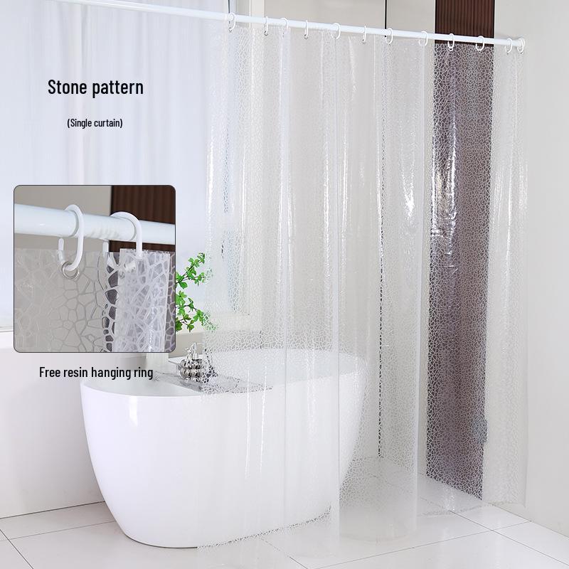 EVA Eco-Friendly Splash-Proof Shower Curtain, Thickened Style for Bathroom