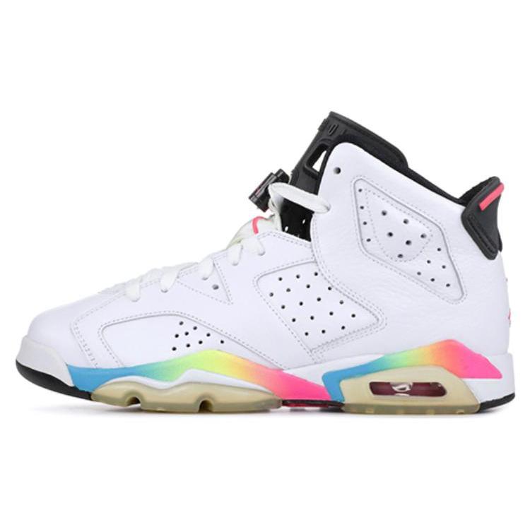 Air Jordan 6 Retro Pink Flash GS 384665-103 36 белый