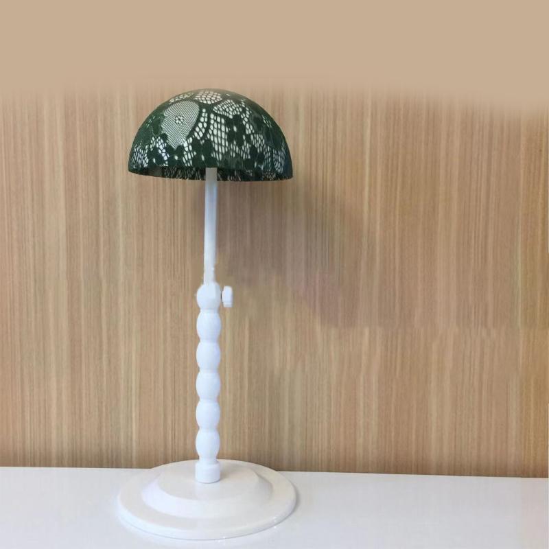 Practical Plastic Wig Stand with Adjustable Height Hat Display for Easy Storage and Travel Suitable for All Wig Types