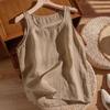 Cotton and Linen Camisole Women's Summer Outer Wear Loose Large Size Casual Fashion Temperament Sleeveless Inner Bottoming Shirt