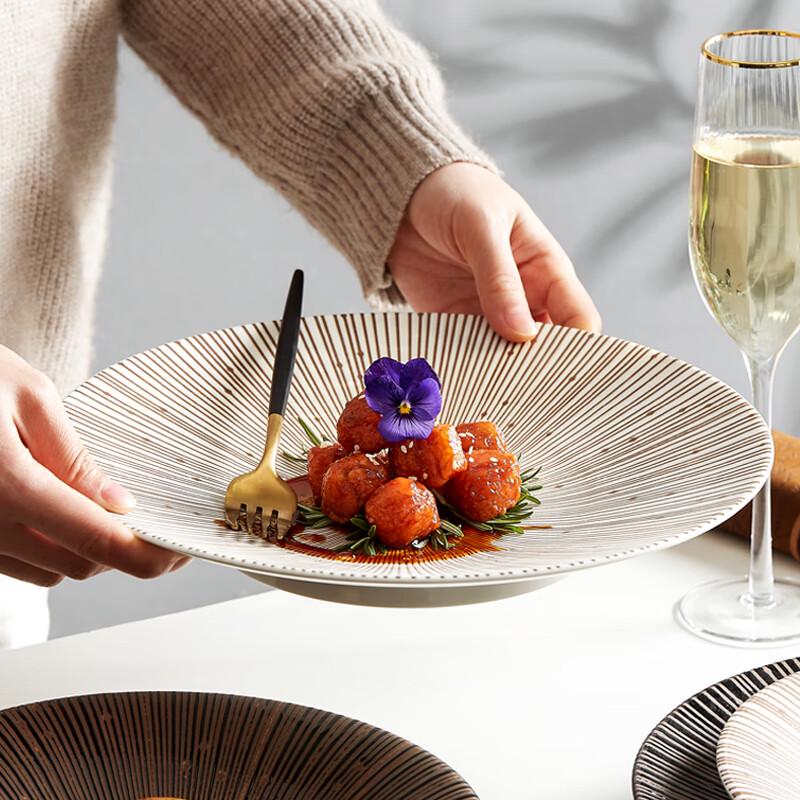 Light Luxury Ceramic Round Dinner Plate