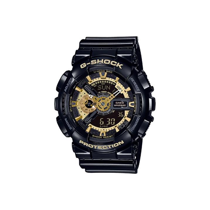 G-SHOCK 200M Waterproof Quartz Movement Resin Strap Watch Men Watches Black GA-110GBX-1APR