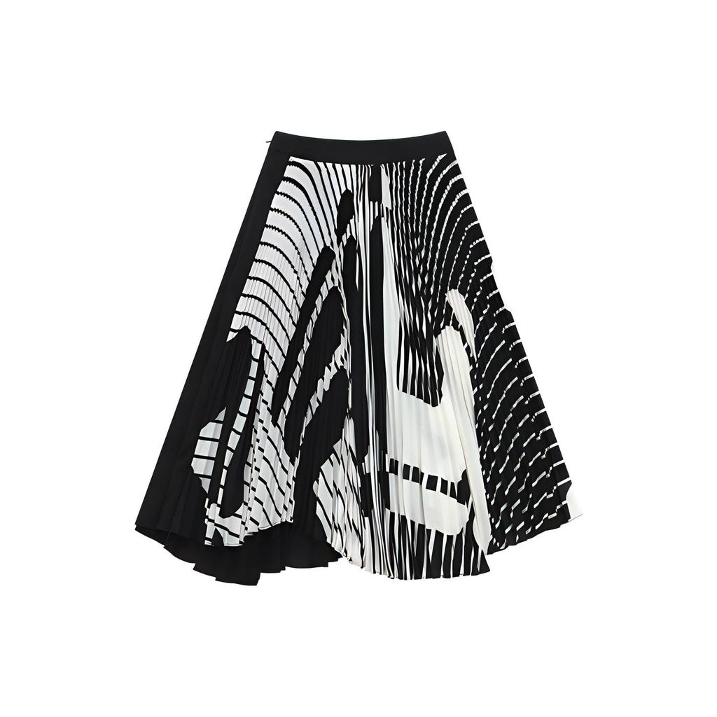 New FILA Casual Long Skirts Women's Jet Black F11W214306FBK