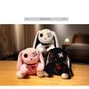 Dark Cartoon Style Reborn Rabbit Plush Pillow - Halloween/Birthday Gift Toy
