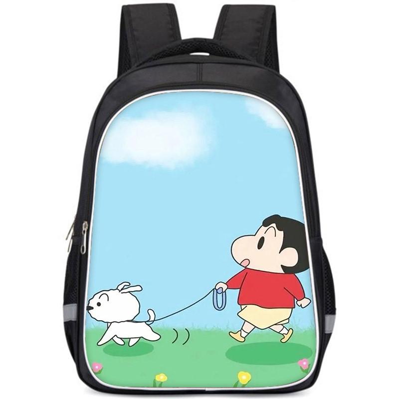 Spacious Crayon Shin-chan Oxford Cloth Backpack Lightweight School Bag For Kids
