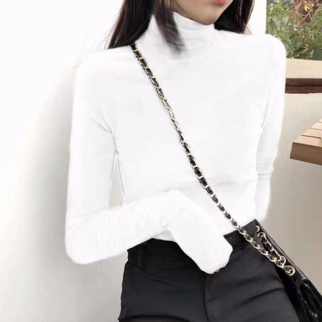 Women's Turtleneck Sweater Size Winter Top Female Solid Pullovers Long Sleeve Ladies Clothes