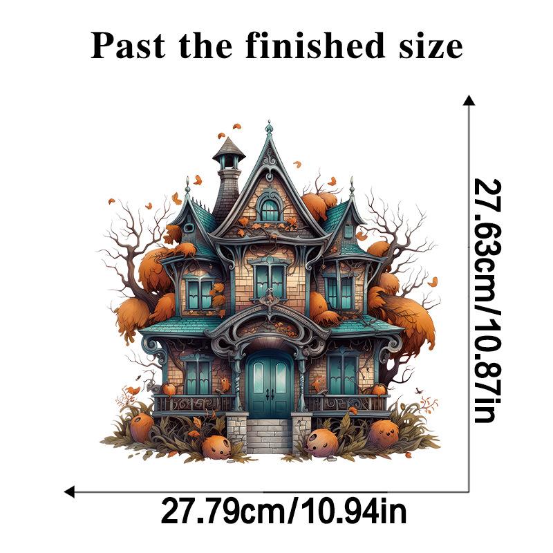 

Наклейки на стену в стиле замка ужасов на Хэллоуин, украшения на прикроватный столик, наклейки для ванной комнаты 30x30cm