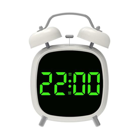 Liten digital vekkerklokke med LED-display Stor skjerm Snoozefunksjon Justerbar Batteridrevet Skrivebordsklokke