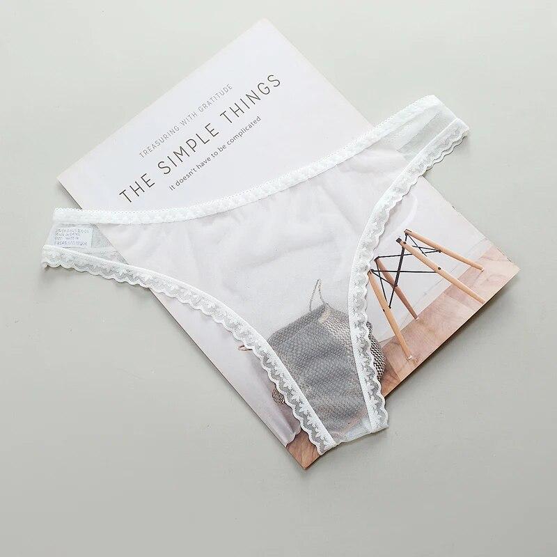 Sexy Women's Panties Lingerie G String Thongs Lace Underwear Female Perspective Women's Thong Sheer Panties Transparent Knickers