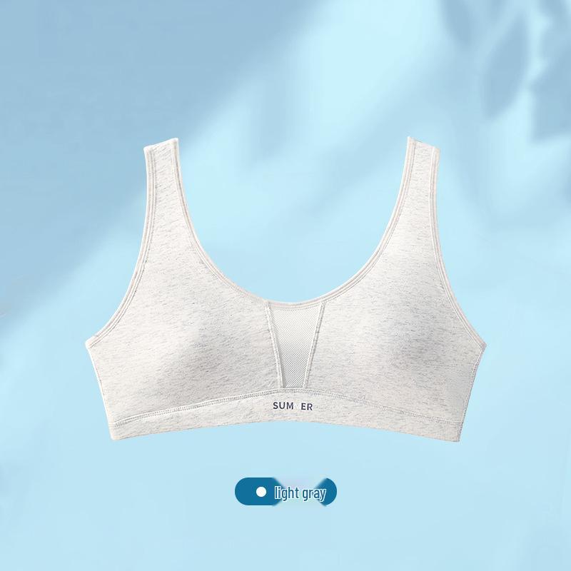 

Спортивный бюстгальтер без косточек из чистого хлопка для девочек - Удобный и дышащий для учениц средней школы и студенток F (90-130 Jin)