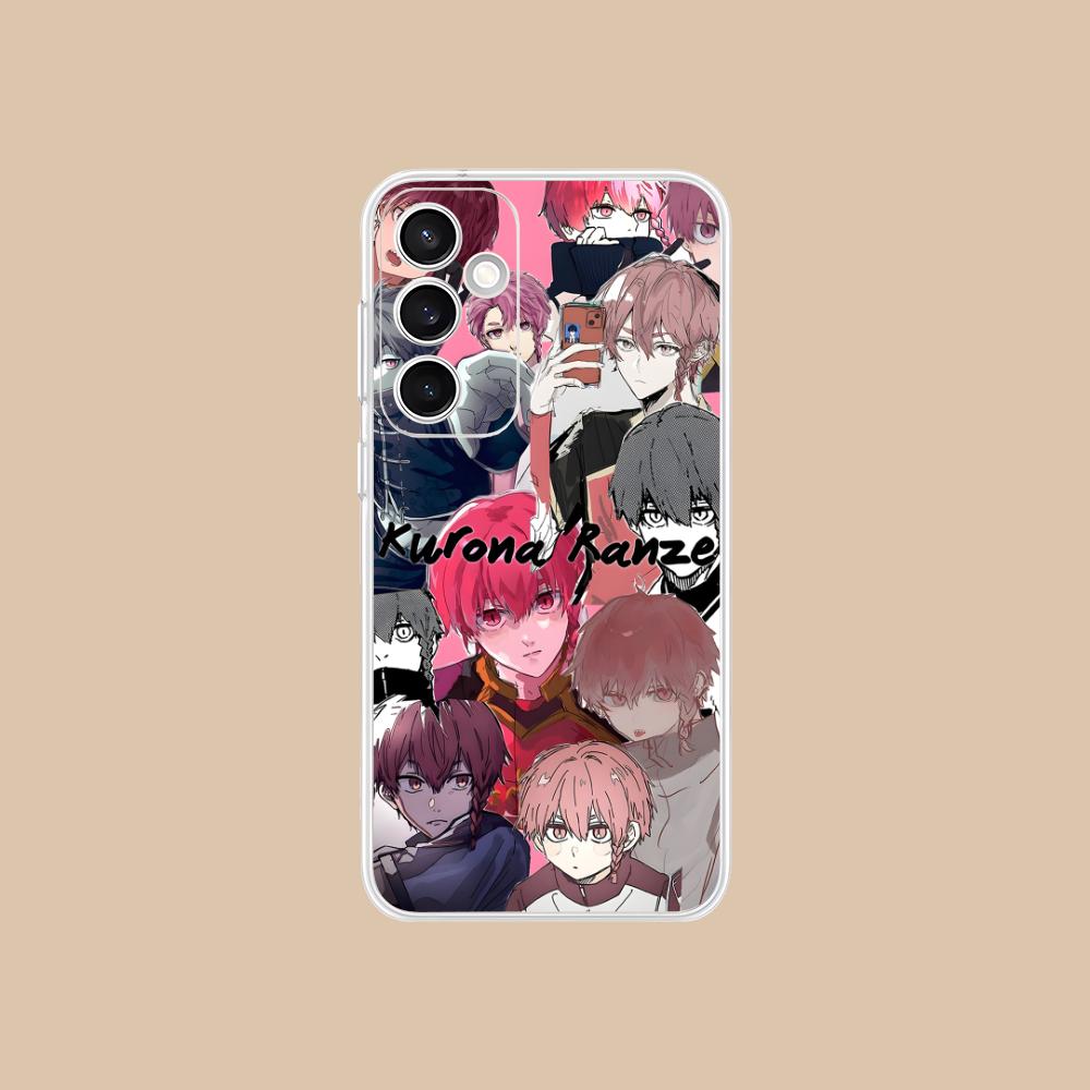 Blue Lock Ranze Kurona Clear Mobile Phone Case for Samsung Galaxy S25 S24 S23 S22 S21Plus FE Ultra Colorful Cover Galaxy S21+ 5G