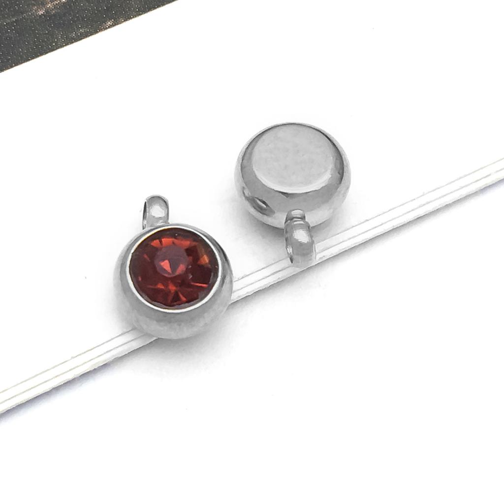 DIY alloy jewelry accessories inlaid with colored diamonds, twelve-star birthstone, birthstone, zodiac stone necklace, bracelet, small pendant.