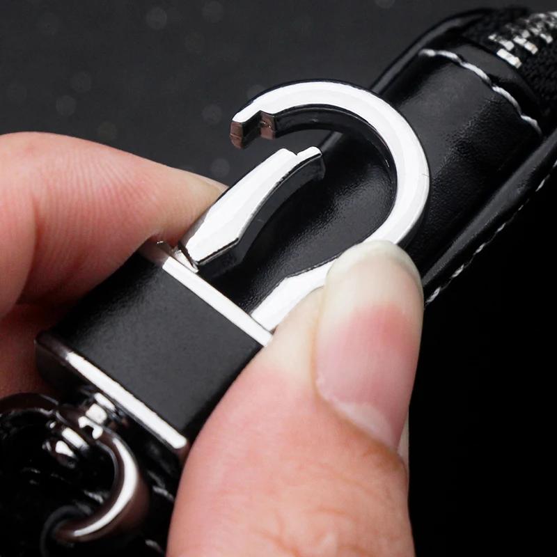 2025 Hot Leather Car Key Case Protection Auto Key Bag Key Chain Cover for Mercedes Benz New B/C/E Class A Class C200L GLC GLK Ne