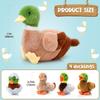 Zomiboo 5 Pieces Duck Stuffed Animals Plush Toys Includes Big Stuff Mommy Duck with 4 Little Baby Duck Soft Duck Family Plush with Zipper Pouch for