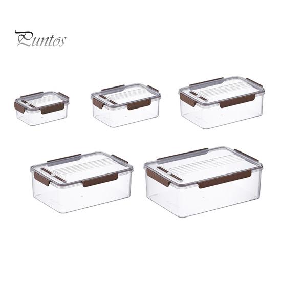 

5 шт. контейнеров для хранения продуктов с крышками, хорошая герметизация, прозрачный, штабелируемый дизайн, не содержащий бисфенол-А, герметичный, ящики для хранения в холодильнике чистый