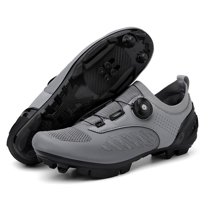 Scarpe da Ciclismo da Uomo Tomaia in Rete Senza Tacchette MTB Bici da Strada Trainer Indoor Unisex Leggere