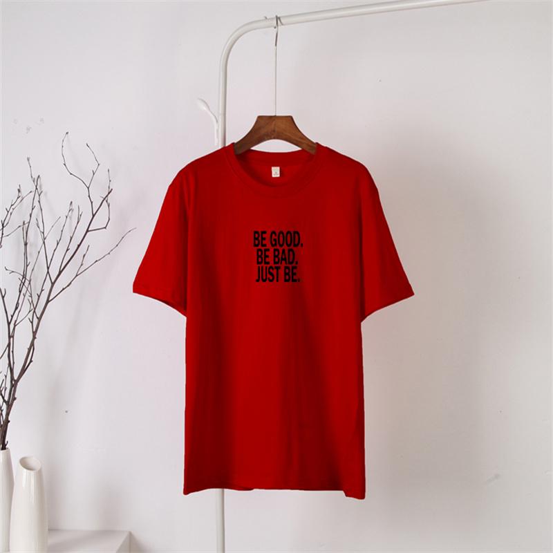 Shellsuning Loose Cotton Letter Printed Tees Oversized Soft Short Sleeve Female Tops Summer Casual High Street T Shirts Women 2023