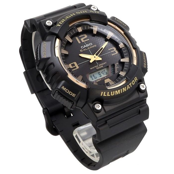 [Casio] AQ-S810 Series Tough Solar Analog-Digital Quartz Watch (Black X Gold AQ-S810W-1A3V)