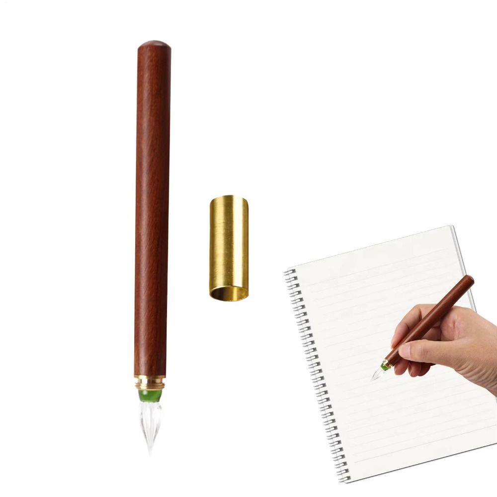 Kalligraphie Glas Tauchfeder Tinte einfüllen Tauchstift Studentenbenutzung Glas Füllfederhalter Unterschrift