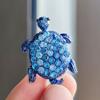 Vintage Rhinestone Cute Cartoon Turtle Animal Brooches For Women Men Coat Clothing Accessories Brooch Pins Party Jewelry Gifts