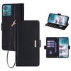 For Motorola Edge 40 Neo 5G Leather Wallet Case RFID Blocking Stand Cover with Hand Strap
