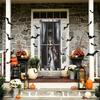 1Pcs Halloween Window Silhouette Decora Halloween Boy Girl Scary Banner Blood Ghost Window Cover Horror Theme Window Poster 2025