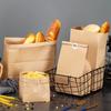 Kraft Paper Bag for Fruits Vegetable Multifunction Breads Storage Container Disposable Oil Proof Film Baking Packaging Bag Candy Snack Storage Pouches