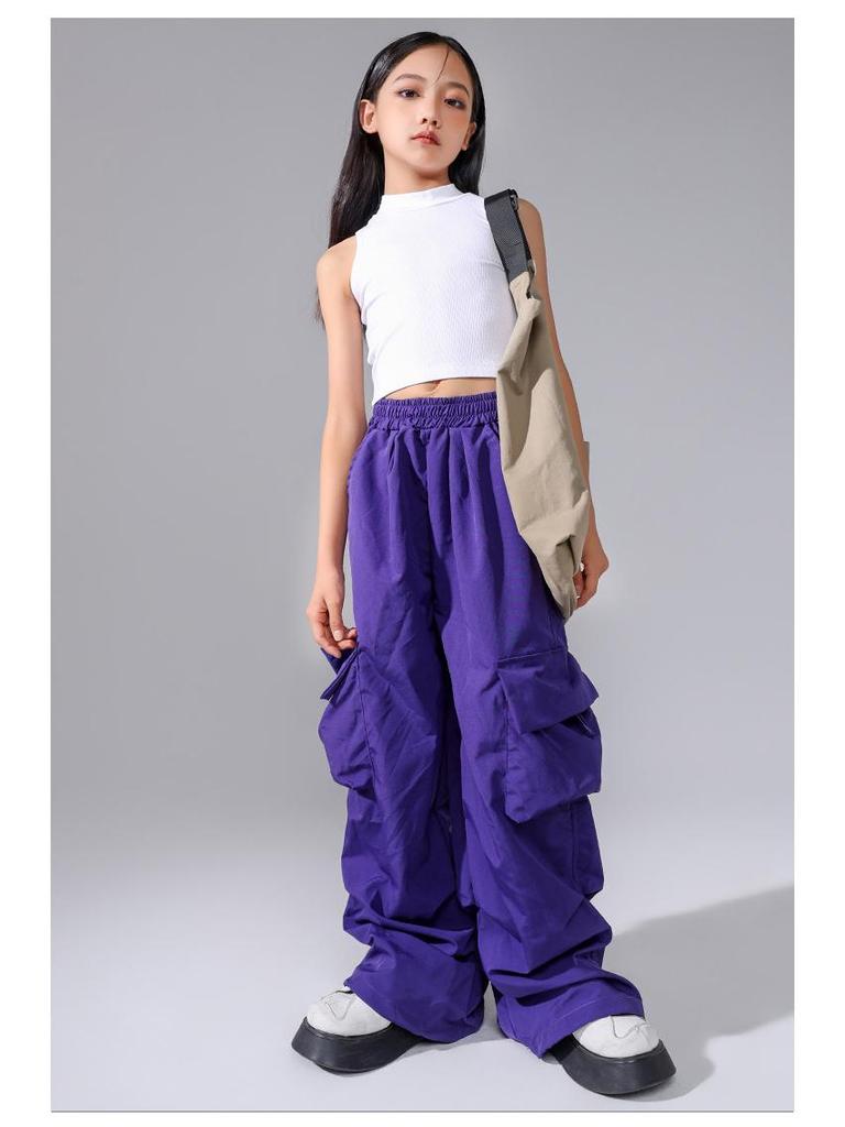 Dívčí japonský street jazzový taneční kostým – Trendy hip-hopová vystupovací souprava pro děti